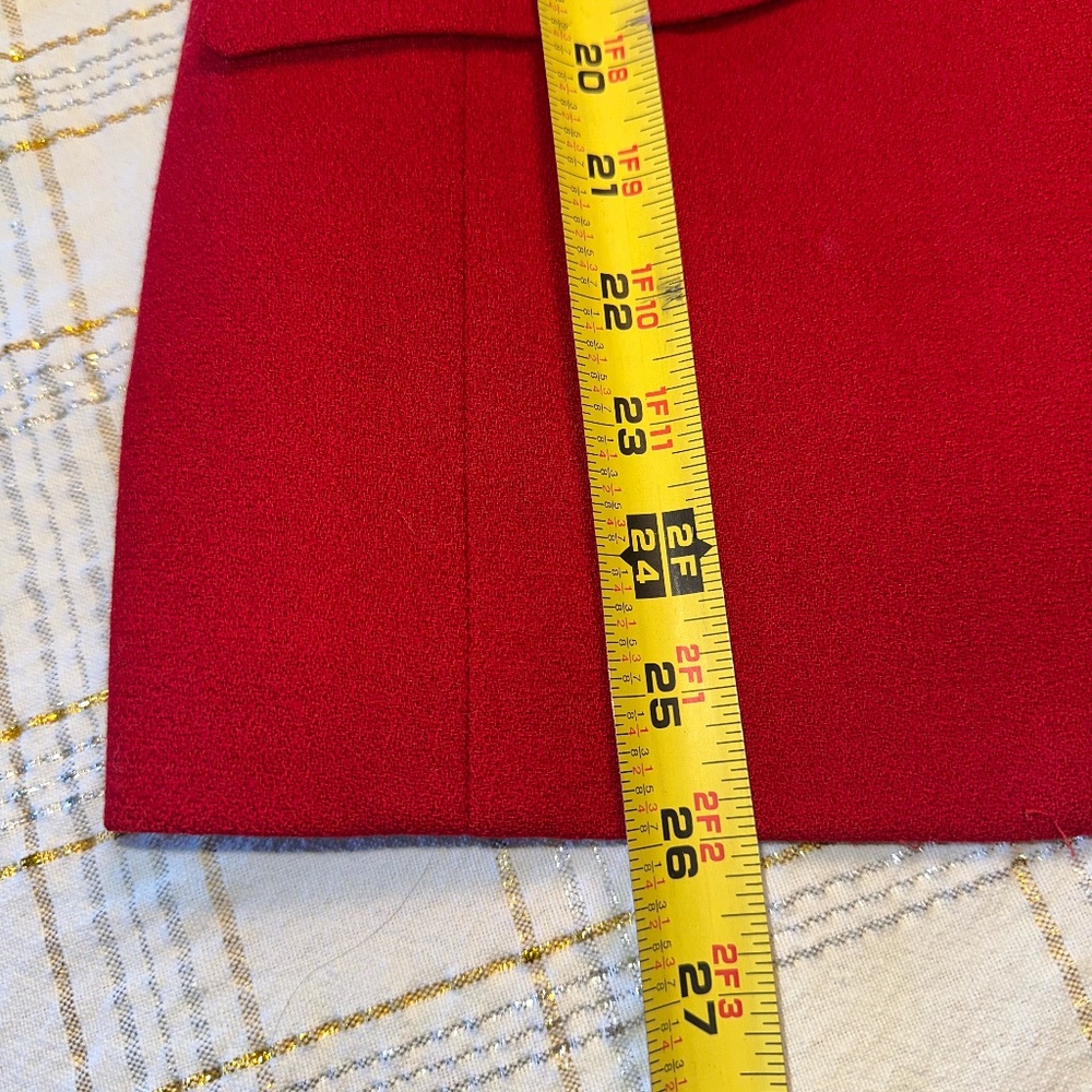Talbots Petite Red Wool Suit ~ Jacket Sz 2 Skirt Sz 4 - Picture 9 of 13